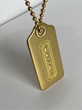 Coach Vintage Y2K Gold Metal Hangtag 1" x 1.75"
